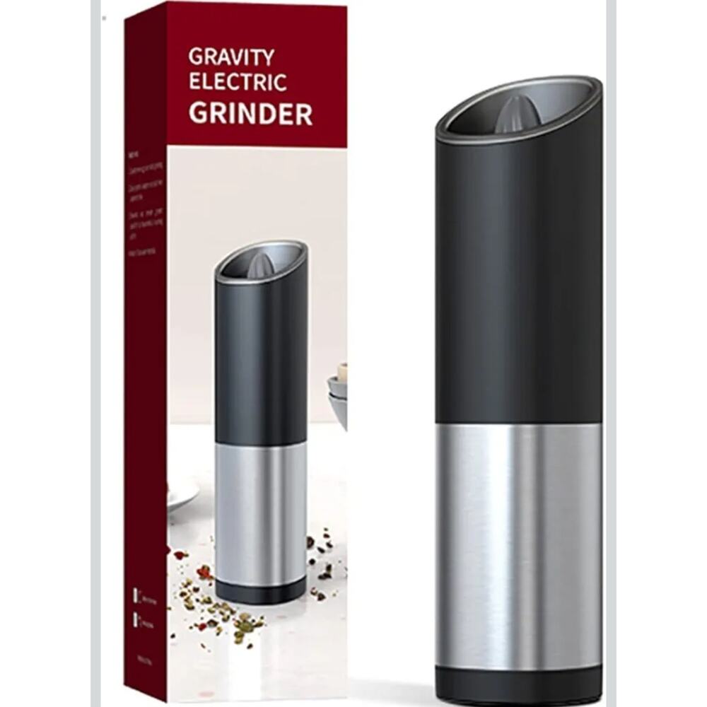 Gravity Electric Grinder battery operated Blue Led Light, One Hand Operated New